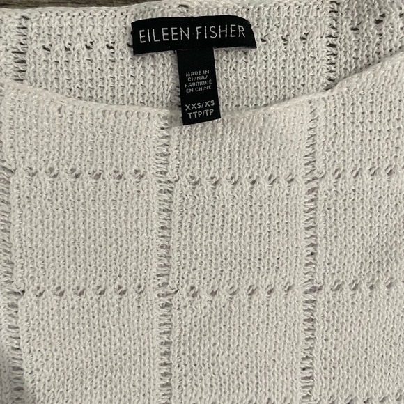 Eileen Fisher Ivory Textured Boxy Blouse/ Cover 100% Linen Size XXS/XS NWOT - Picture 5 of 5